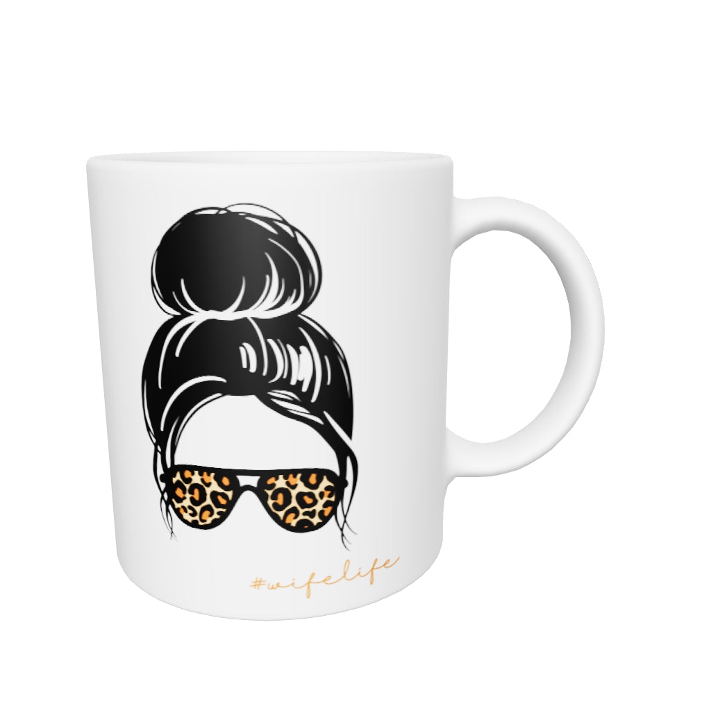 Wife Life White glossy mug