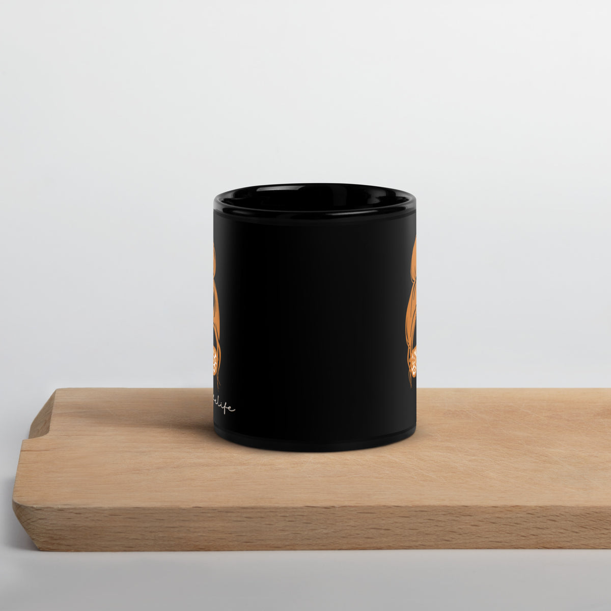 Wife Life Black Glossy Mug
