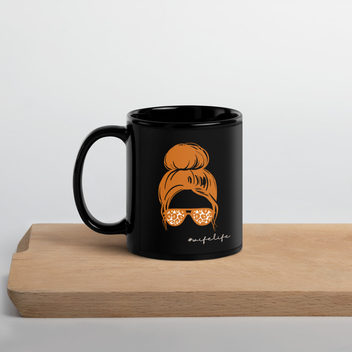 Wife Life Black Glossy Mug