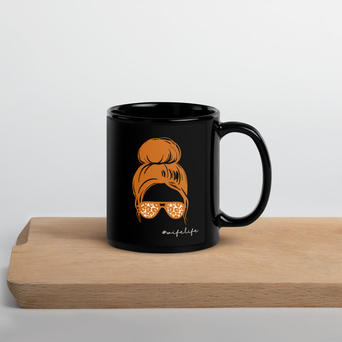 Wife Life Black Glossy Mug