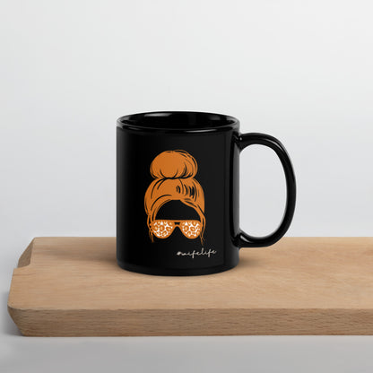 Wife Life Black Glossy Mug