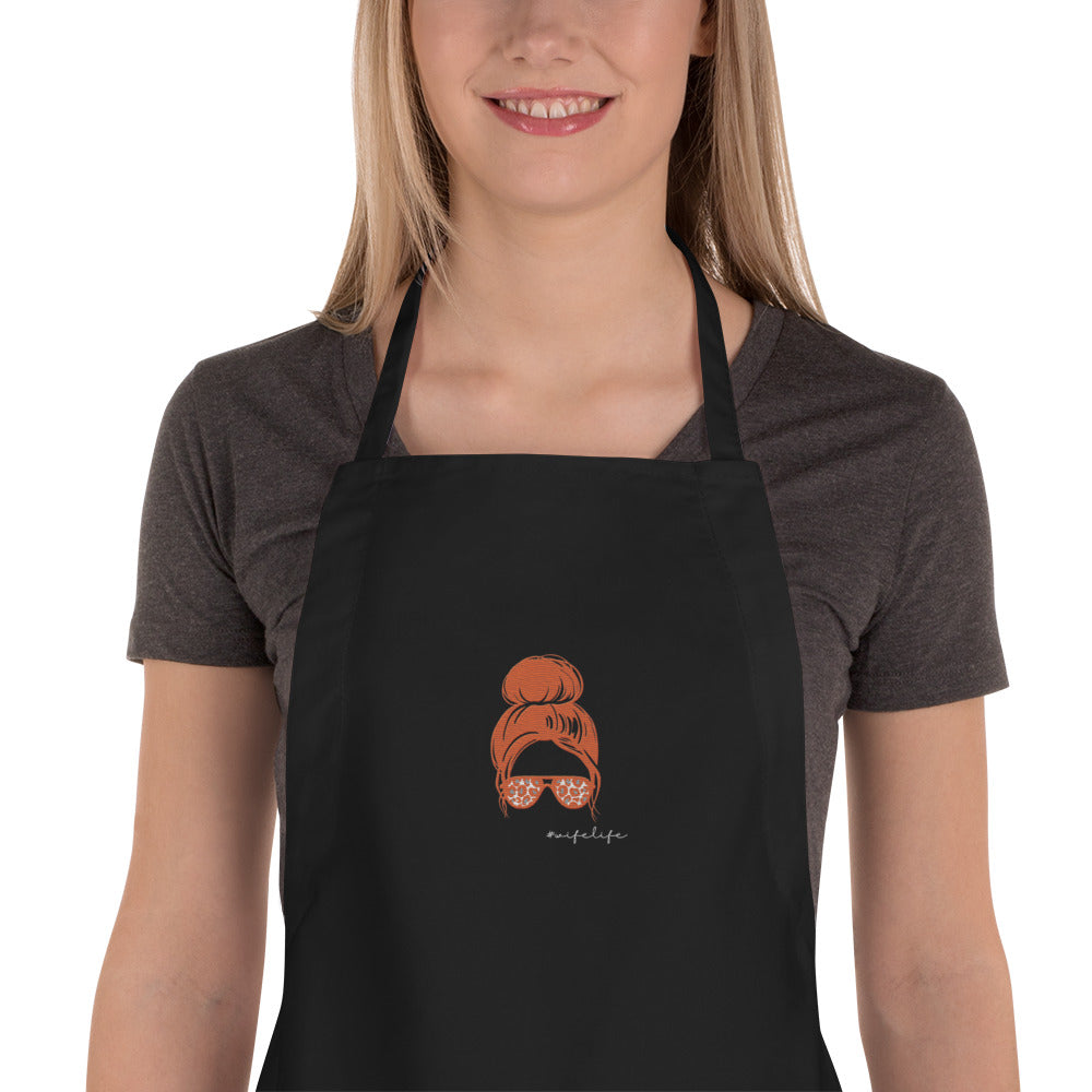 Wife Life Embroidered Apron